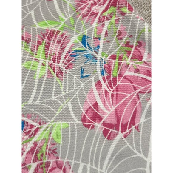 Pebble Beach Dry-Luxe Performance Sleeveless Shirt Pink Gray Floral Zipper Sz L - Picture 2 of 5